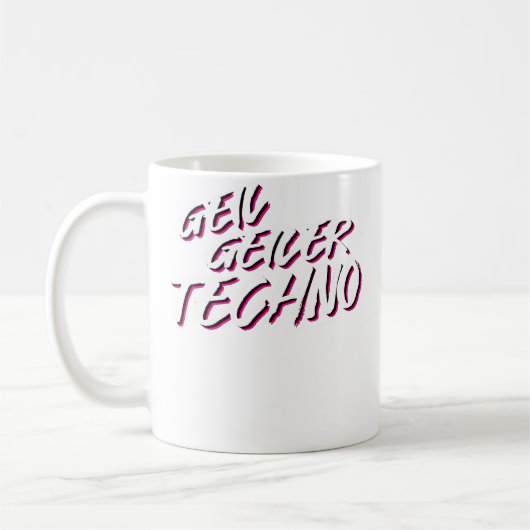 Techno Edm House Musik Acid Elektro Kaffeetasse (Links)