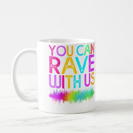 Techno Edm Rave Musik Festival Kaffeetasse (Links)