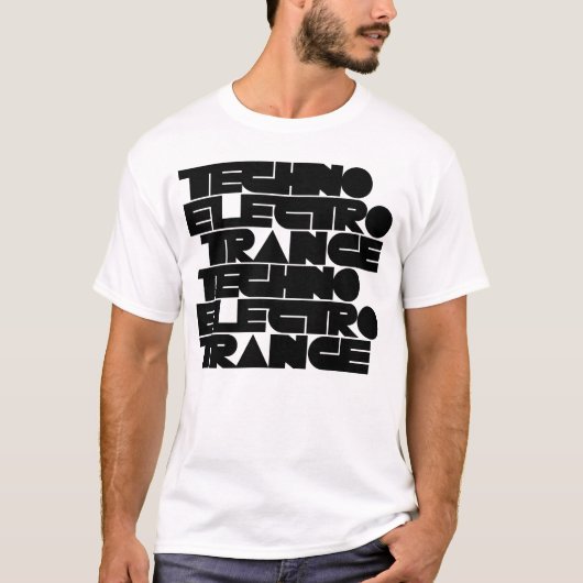 Techno Electro Trance Musik T-Shirt (Vorderseite)
