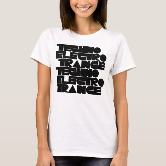 Techno Electro Trance Musik T-Shirt (Vorderseite)