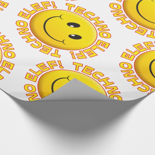 Techno elef geschenkpapier (Ecke)