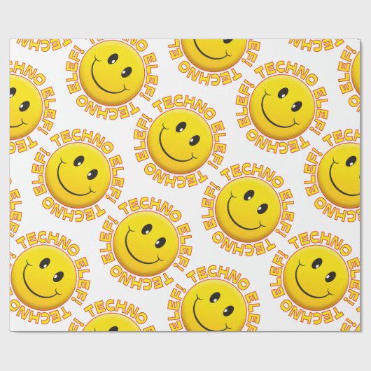 Techno elef geschenkpapier (Flach)