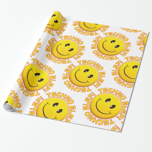 Techno elef geschenkpapier (Ungerollt)