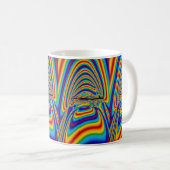 Techno Farbgegähne Kaffeetasse (VorderseiteRechts)