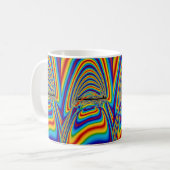 Techno Farbgegähne Kaffeetasse (Vorderseite Links)
