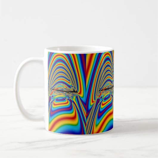 Techno Farbgegähne Kaffeetasse (Links)