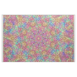 Techno FarbVintages Fraktal-Kaleidoskop Stoff