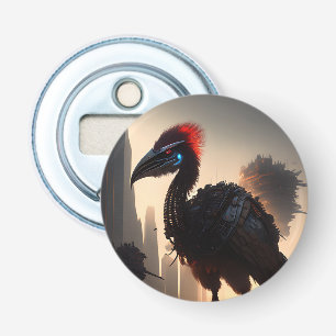 "Techno-Feathers: The Futuristic Emu Robot" Flaschenöffner