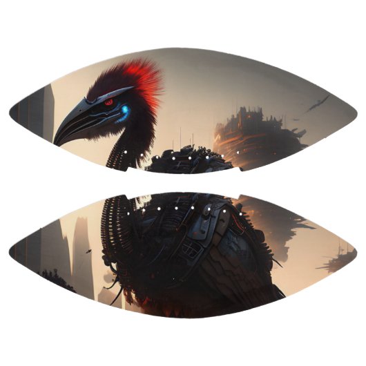 "Techno-Feathers: The Futuristic Emu Robot" Football (Paneele)