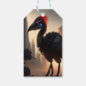 "Techno-Feathers: The Futuristic Emu Robot" Geschenkanhänger (Rückseite)