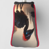 "Techno-Feathers: The Futuristic Emu Robot" Golf Headcover (Rotieren 90)