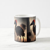 "Techno-Feathers: The Futuristic Emu Robot" Kaffeetasse (VorderseiteRechts)