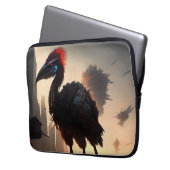 "Techno-Feathers: The Futuristic Emu Robot" Laptopschutzhülle (Vorderseite Links)