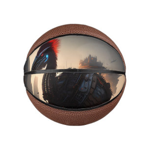 "Techno-Feathers: The Futuristic Emu Robot" Mini Basketball