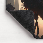 "Techno-Feathers: The Futuristic Emu Robot" Mousepad (Ecke)