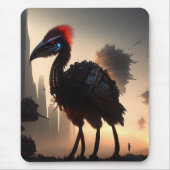 "Techno-Feathers: The Futuristic Emu Robot" Mousepad (Vorne)