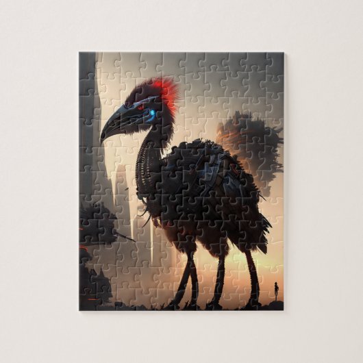 "Techno-Feathers: The Futuristic Emu Robot" Puzzle (Vertikal)