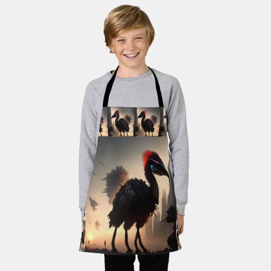 "Techno-Feathers: The Futuristic Emu Robot" Schürze (Getragen)