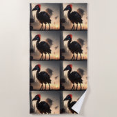 "Techno-Feathers: The Futuristic Emu Robot" Strandtuch (Vorderseite)