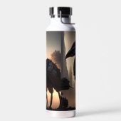"Techno-Feathers: The Futuristic Emu Robot" Trinkflasche (Links)