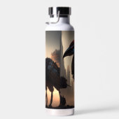 "Techno-Feathers: The Futuristic Emu Robot" Trinkflasche (Rechts)