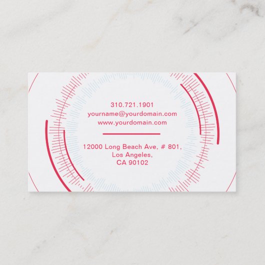 Techno flach glatte bunte Visitenkarte (Rückseite)