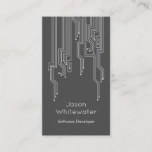Techno flache glatte Visitenkarte - dunkelgrau