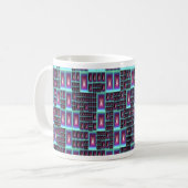 Techno-Fraktal-Hintergrundbild Kaffeetasse (Vorderseite Links)