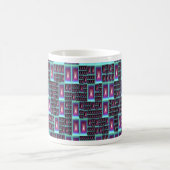 Techno-Fraktal-Hintergrundbild Kaffeetasse (Mittel)
