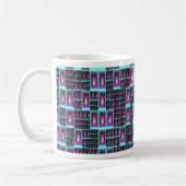 Techno-Fraktal-Hintergrundbild Kaffeetasse (Links)