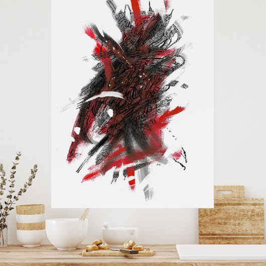 Techno-Galaxie-Malerei Poster (Küche)