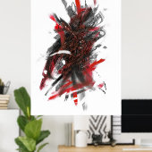 Techno-Galaxie-Malerei Poster (Heimbüro)