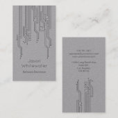 Techno glatte Art-Visitenkarte - Grau Visitenkarte (Vorne/Hinten)