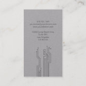 Techno glatte Art-Visitenkarte - Grau Visitenkarte (Rückseite)