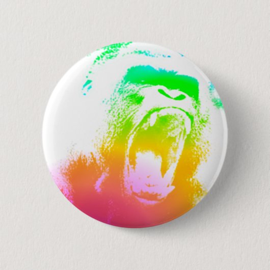 Techno Gorilla Button (Vorderseite)