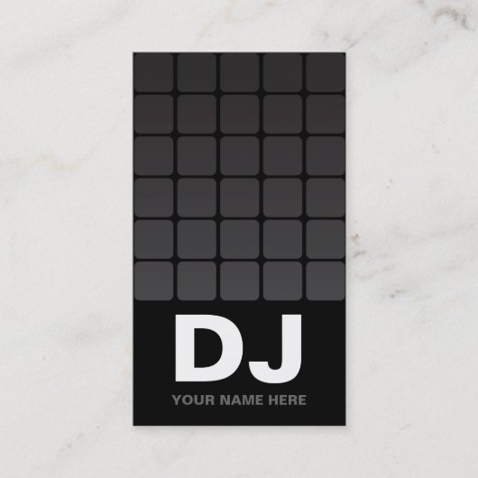 Techno-Gradient-DJ-Geschäftskarten Visitenkarte (Vorderseite)