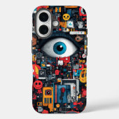 Techno Graffiti Pop Eye Phone Case (Rückseite)