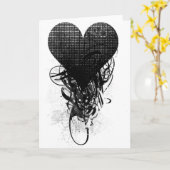 Techno Heart Card Karte (Gelbe Blume)