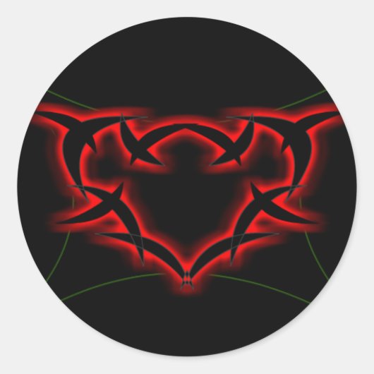 Techno Heart Sticker (Vorderseite)
