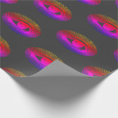 Techno Holographic Eye on Gray | Geschenkpapier (Ecke)