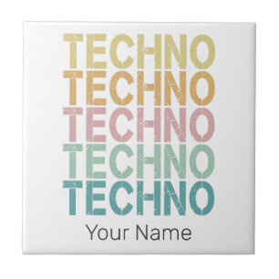 Techno House Retro Letting Electro Vintager Rave Fliese