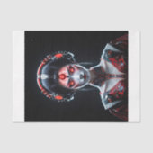 Techno Japanese cyborg Geisha Seidenpapier (Vorderseite)