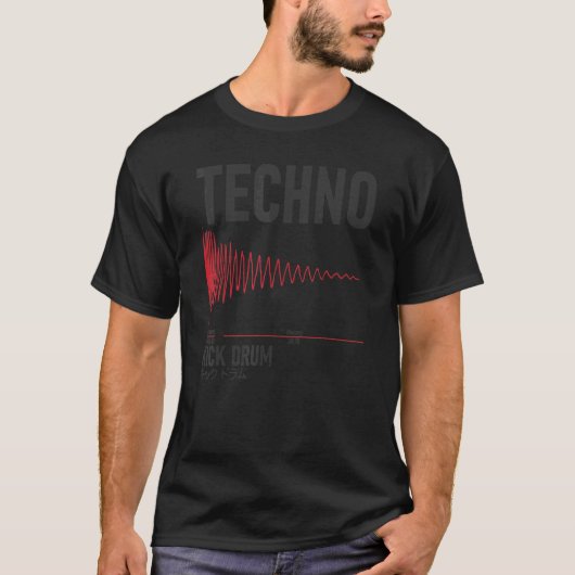 Techno Kick Drum キ ド ラ Synthesizer 1 T-Shirt (Vorderseite)
