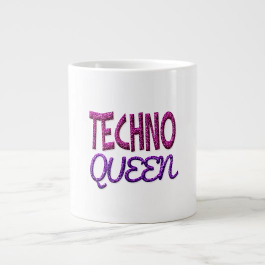 Techno Königin Jumbo-Tasse (Vorderseite)
