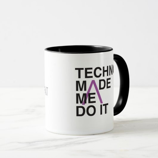 Techno ließ mich es tun tasse (VorderseiteRechts)