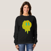 Techno Melting Edm Musik Festival Rave Dubstep Sweatshirt (Vorne ganz)
