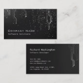 Techno moderner Entwurfs-Visitenkarte - Schwarzes Visitenkarte (Vorne/Hinten)
