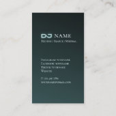 Techno Music DJ Business Card Visitenkarte (Rückseite)