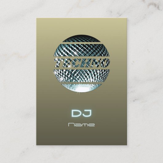 Techno Music DJ Business Card Visitenkarte (Vorderseite)
