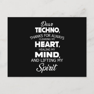 Techno Music DJ Electro Rave Festival - Martha Arg Postkarte